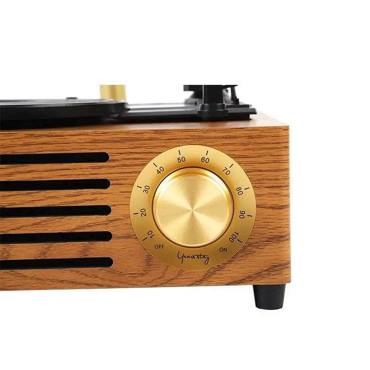 العتيقة جراموفون الفونوغراف القرص الدوار الكلاسيكية الرجعية مشغل تسجيلات من الفينيل 33/45/78 مكبرات صوت ستيريو نظام الهاتف المحمول #4