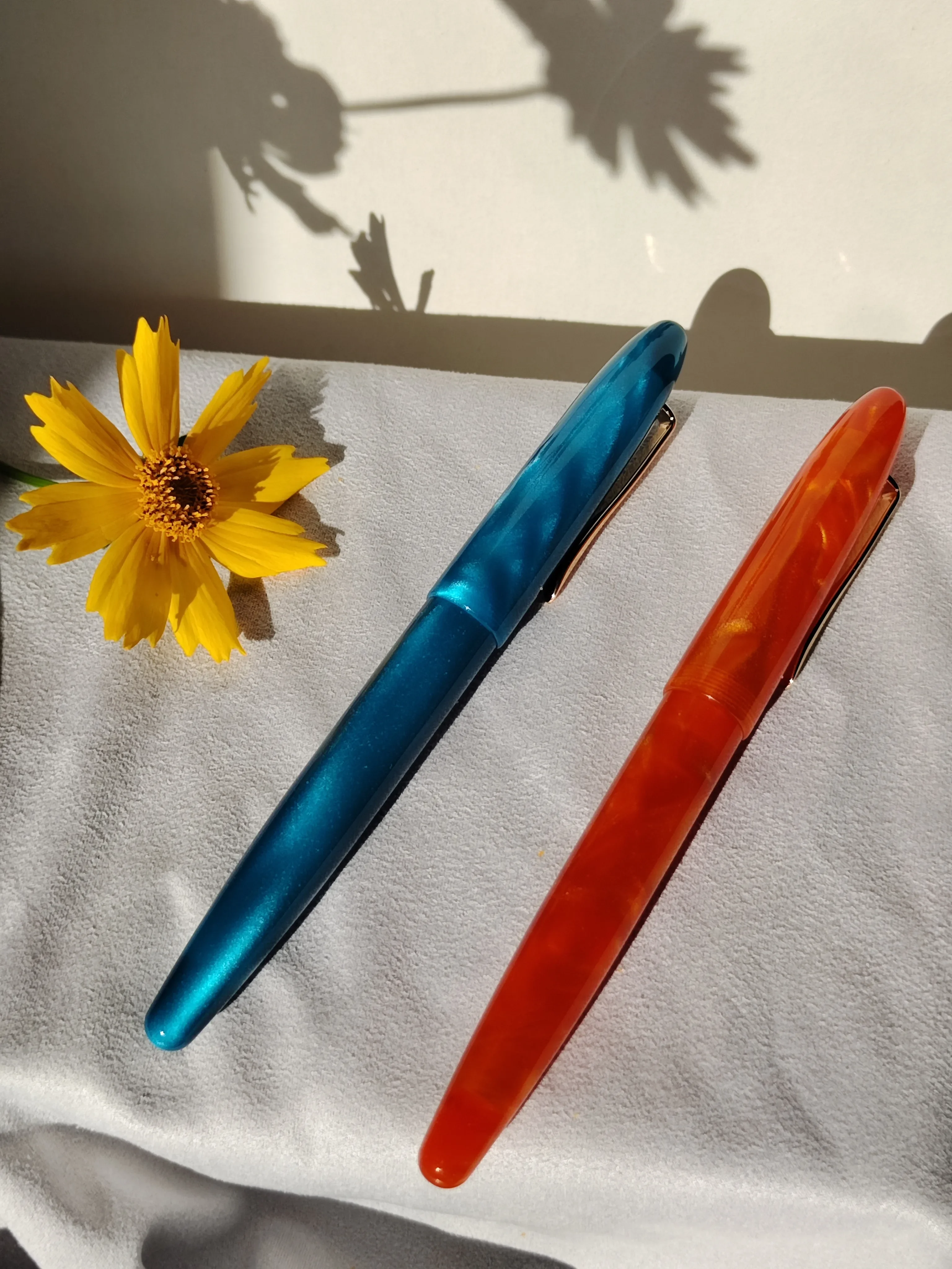 

Smooth Tangmoon A6 Beautiful Imported Resin BOCK/14K Gold Nib Fountain Pen Elastic Sliding Seal Airtight Sleeve Writing Pen Gift