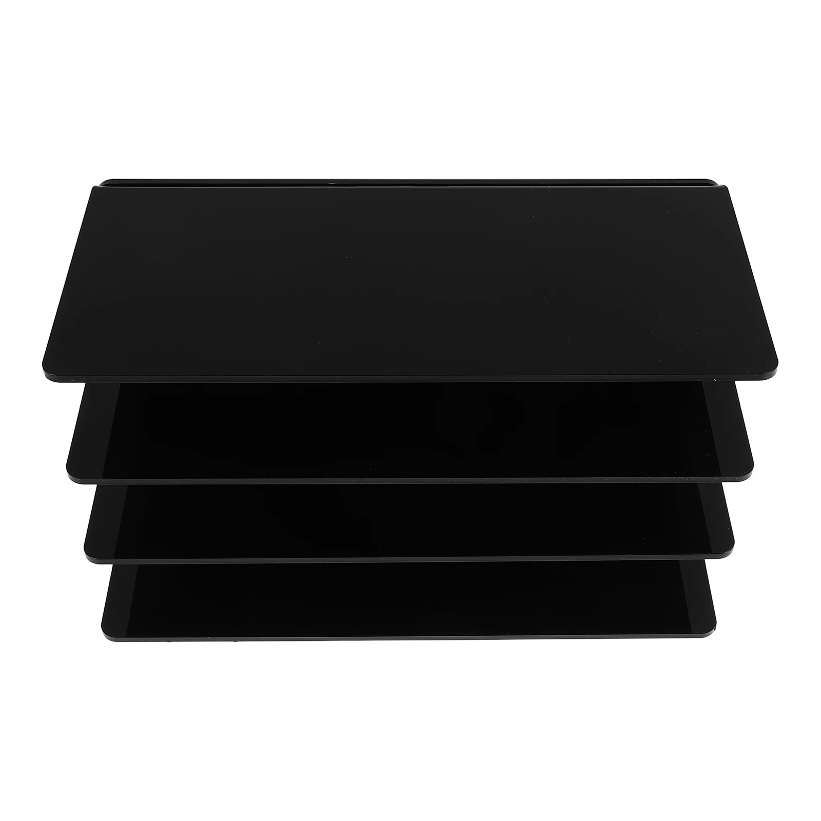 

3 Layers Acrylic Keyboard Stand Transparent Desk Tray Black Height Adjustable Ergonomic Design for Keyboard Mouse Computer