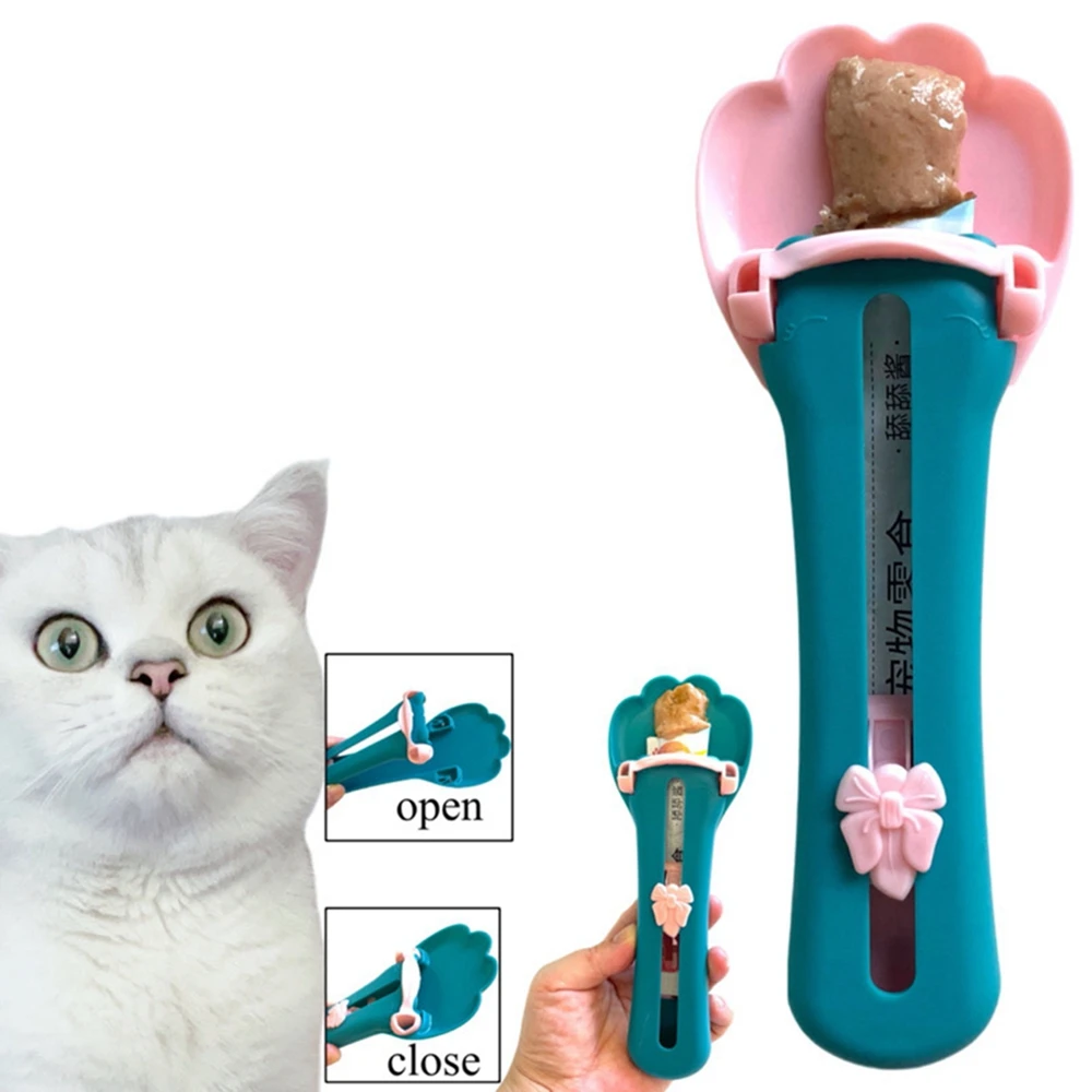 Multifuncional Pet Alimentador Colher, Strip Squeeze Spoons, Cat Feeding Spoon para alimentos úmidos Treats, Liquid Snack Feeder