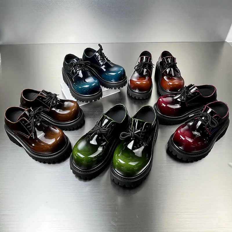 

High Quality Men's Sneakers and Casual Shoe British Big Head Derby Shoe Tooling Shoe Business Dress Shoes for Men Zapatos Hombre