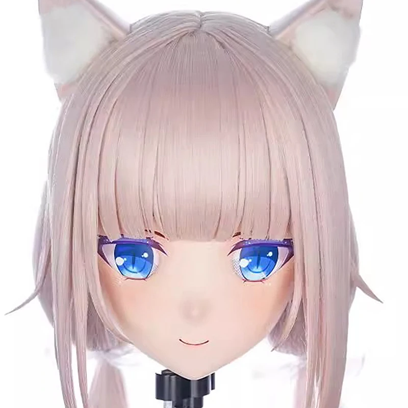 

(MEO226) Customize Handmade Full Head Lockable Crossdress Male to Female Japanese Cartoon Anime Game Character Kigurumi Mask