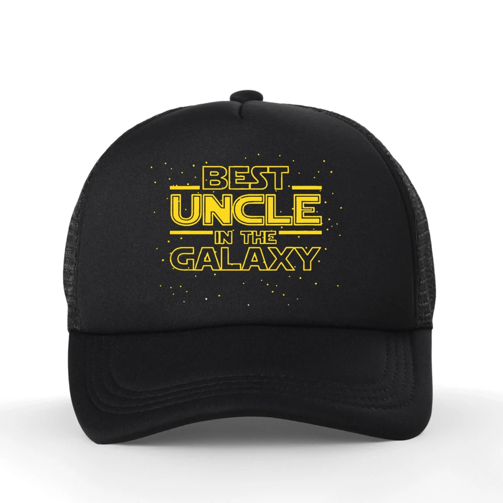 

New Best Uncle in The Galaxy Funny Uncle Print Baseball Cap Men Casual Outdoors Adjustable Mesh Breathable Fishing Hat