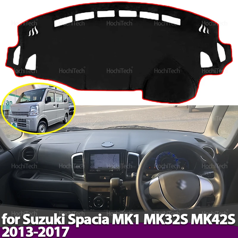 Dashboard Cover Board Anti-Slip Mat Protect Pad Car Sunshade Carpet Rug For Suzuki Spacia MK1 MK32S MK42S 2013-2017