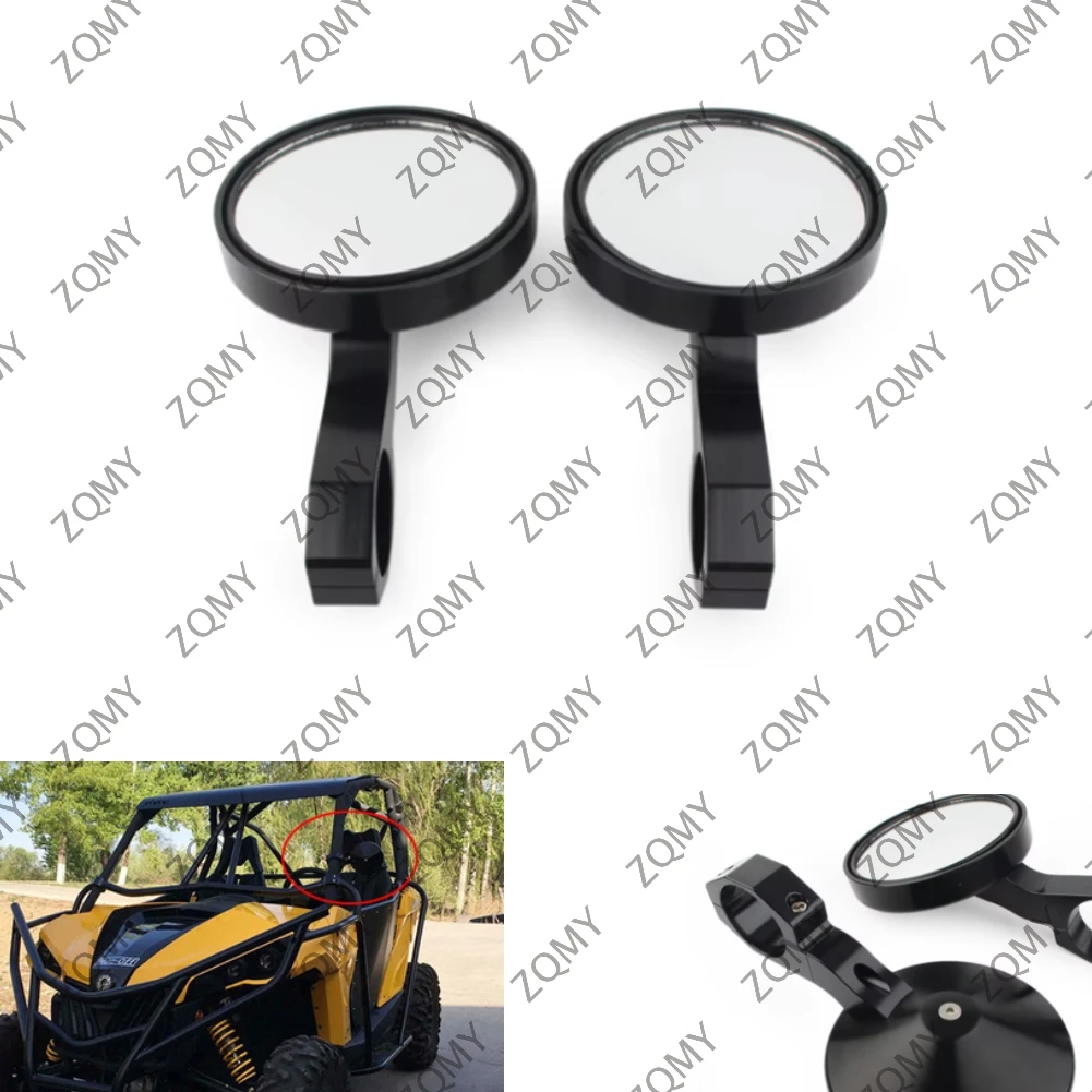 

1.75" Univeral Motorcycle Adjustable Rearview Side Mirror For Yamaha Rhino For UTV ATV & Bad Boy MTV & For Polaris Ranger RZR