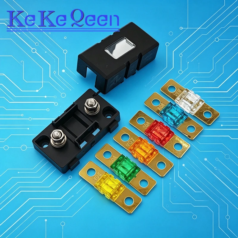 ANS Fuse 20A 30A 40A 50A 60A 70A 80A 100A 120A 125A 150A 175A 200A Fixed Bolt Fuse Fork Bolt Fuse ANS-8 Safety Plate Holder
