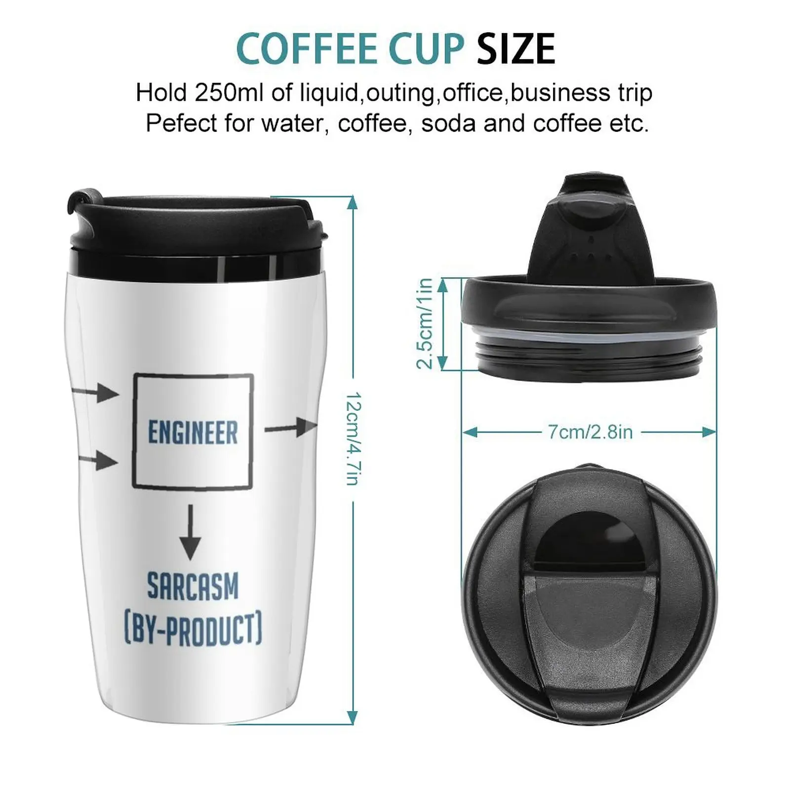 New Engineering Sarcasm By-product Travel Coffee Mug Elegant Coffee Cups Glasses For Coffee