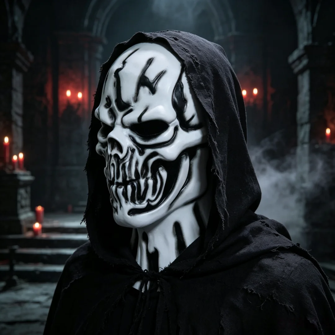 Horror Skull Full Head Mask With Extended Neck Design Spooky Skeleton Headgear For Halloween Escape Room Fancy Dress Cosplay