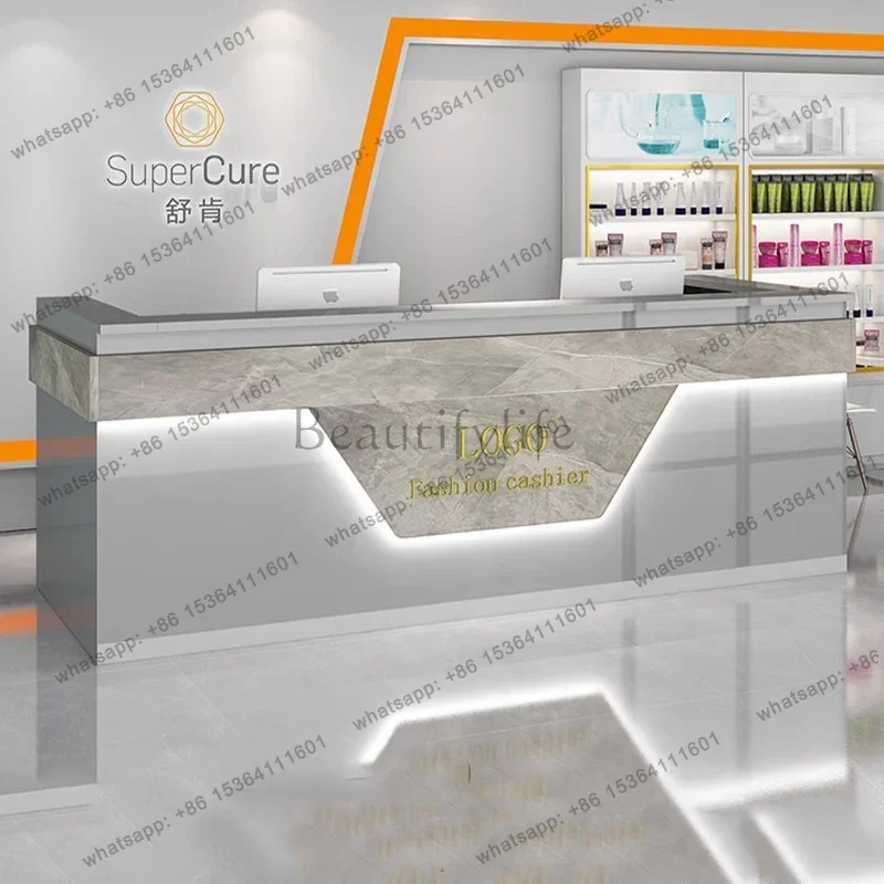 LD Modern Company Reception Desks Organizers Design Long Display Executive   Luxury Scrivania Commercial Furniture