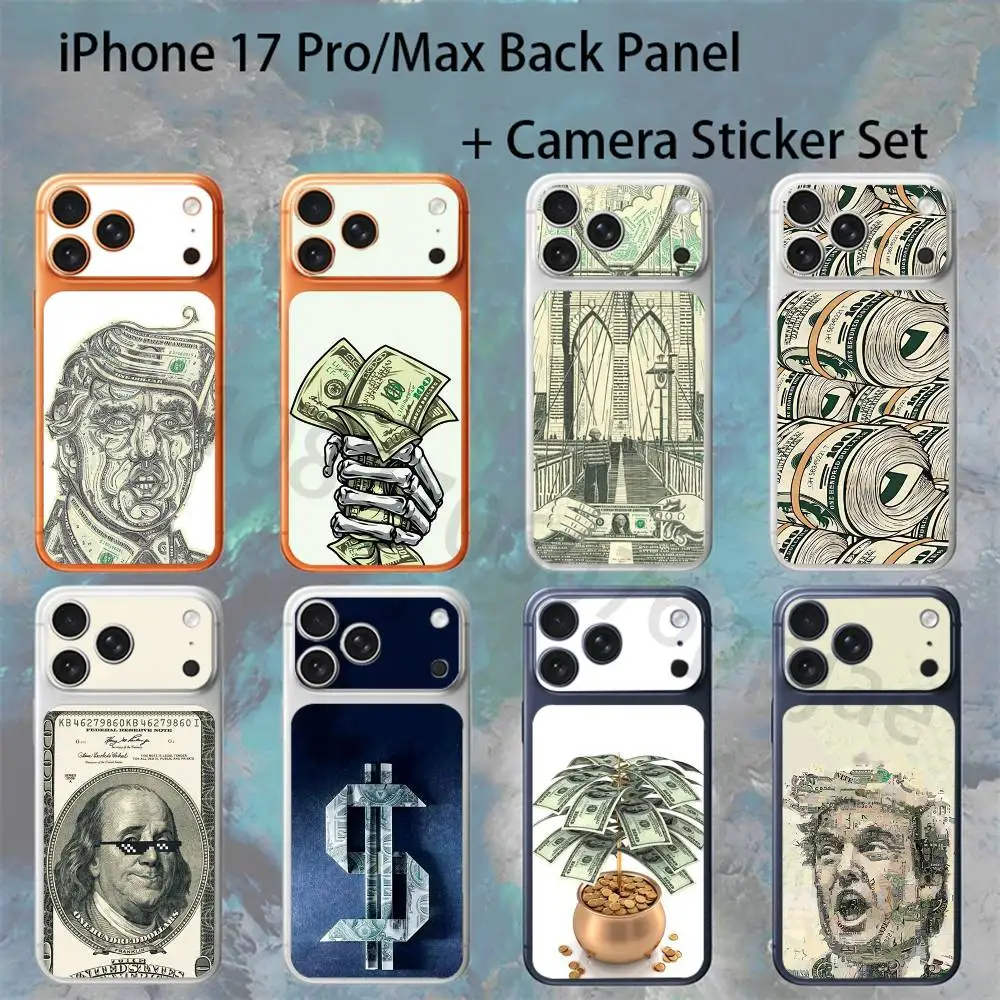 

Creative US Dollars For iPhone 17pro/Max Full body Back Cover Decal Skin Colorful Rear Protective Sticker Film