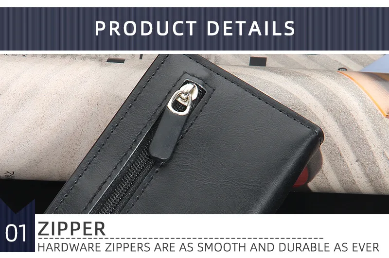 Pop Up Credit Card Holder Wallets Men Slim Rfid Blocking CardHolder Card Money Bag Coin Pocket PU Leather Short Wallets for Men