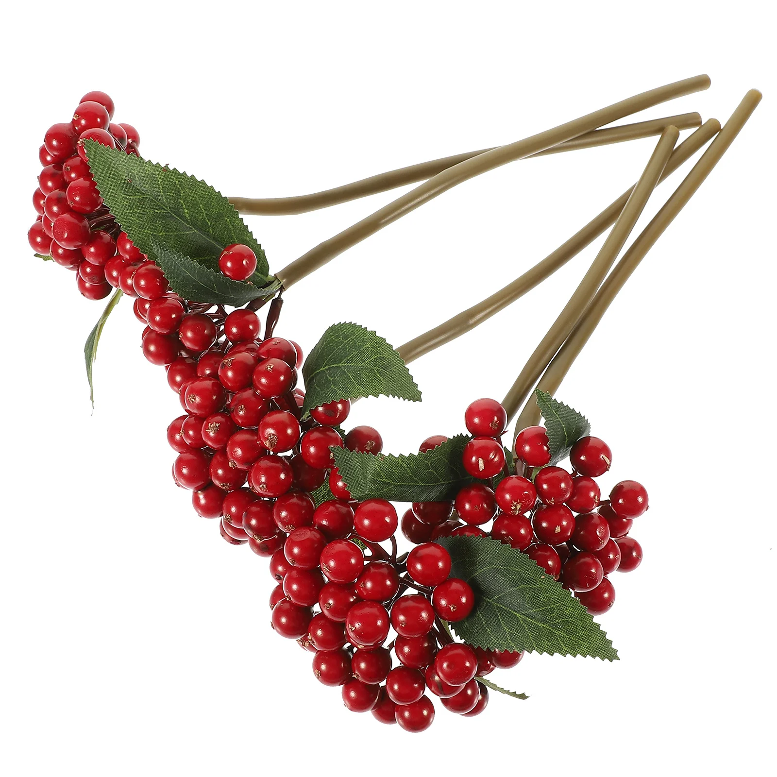 

5Pcs Fake Berry Branches Realistic Simulation Christmas Berry Picks Flower Arrangement Home Wedding Party Decor