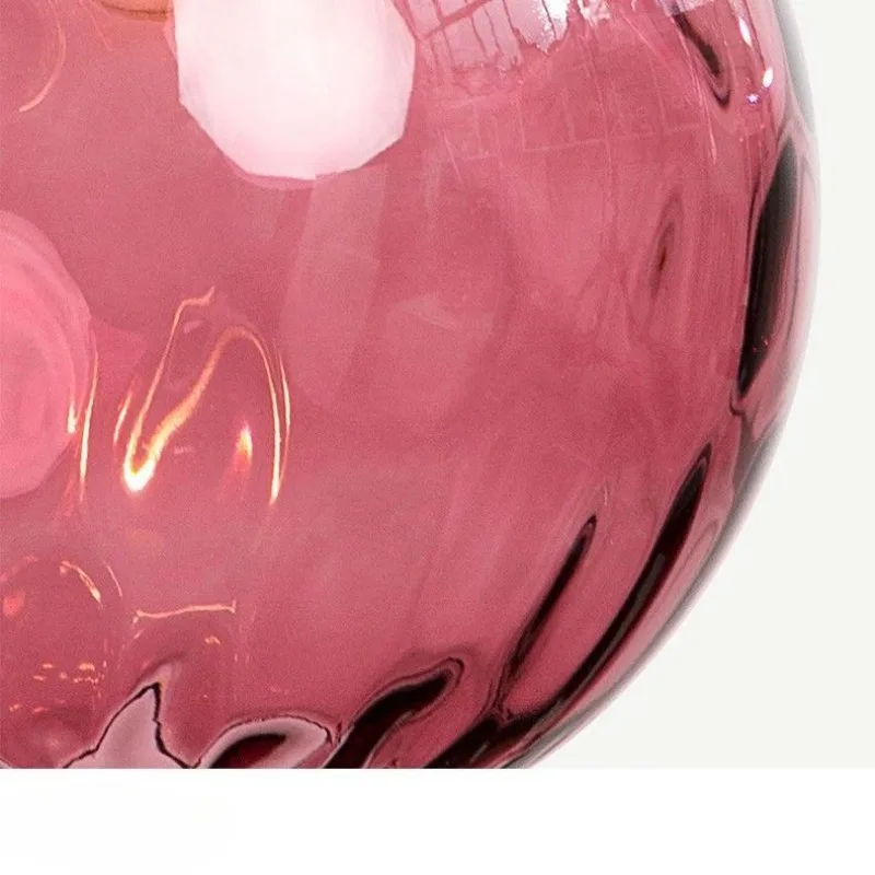 

Nordic Modern Minimalist Concave Convex Colored Ripple Glass Chandelier Bedroom Bedside Lamp Creative Personality Restaura LED