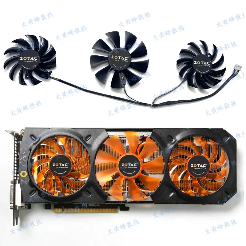 New the Fans for ZOTAC GTX770 GTX780 AMP Edition Graphics Video Card