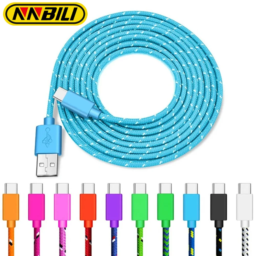 NNBILI USB Type C Cable Fast Charging USb C Cables Type-c Data Cord Charger Cable For Samsung Huawei Xiaomi 1m/2m/3m Data Cables