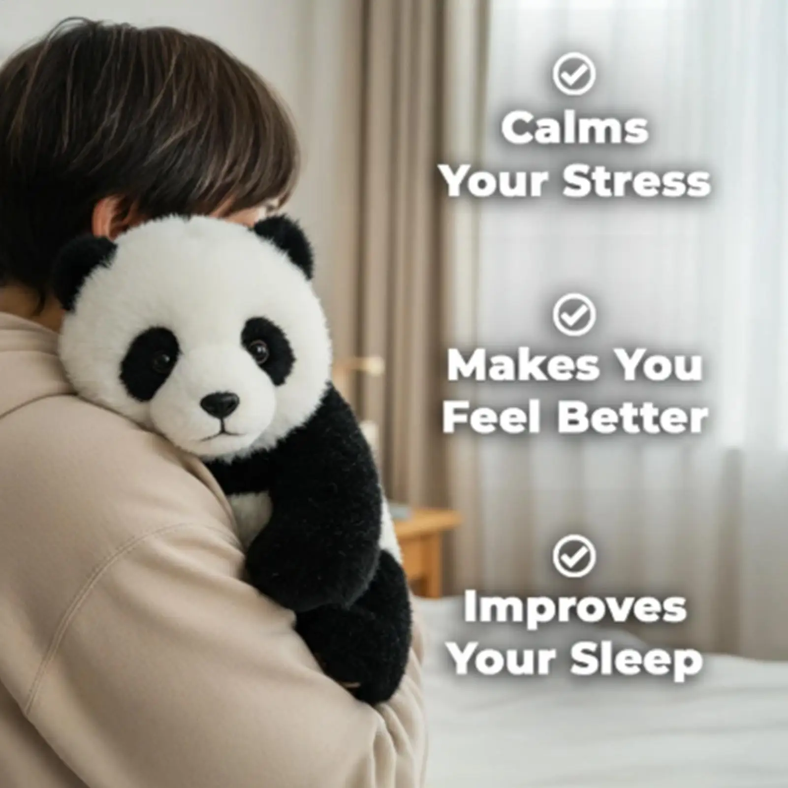 Panda giocattoli di peluche morbido peluche Pandas figurine carino peluche bambola da collezione decorazione della casa per uomini donne adulti adolescenti ragazzi