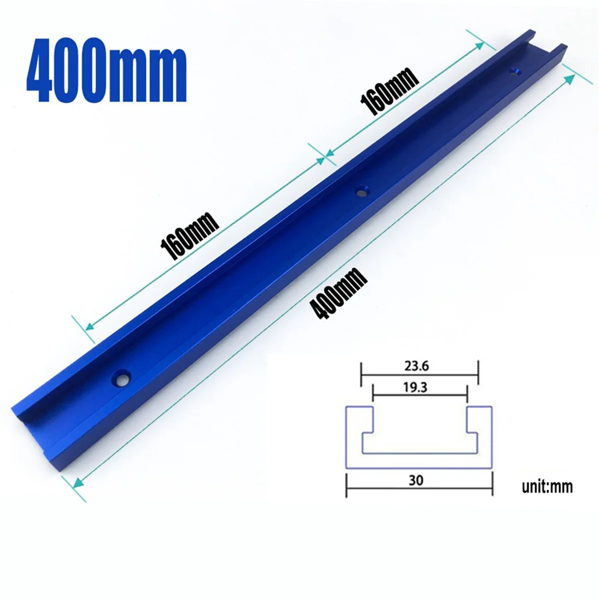 2Pcs 30 Type T-Track T-Slot Miter Track Jig Fixture Slot Connector Woodworking Chute Rail Carpentry Tools 50cm