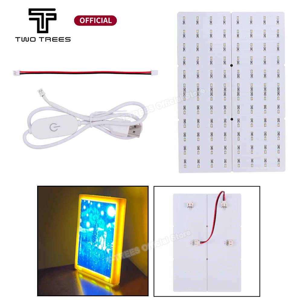 

3D-осветительная доска для лаборатории Bambu Lithophane, комплект светодиодной подсветки, 3D-принт, литофан, фото, модель «сделай сам», детали 3D-принтера