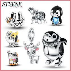 925 Sterling Silver sci Penguin Charm Bead Fit Original 925 bracciale ciondolo perline per le donne Fine Jewelry Gift Making