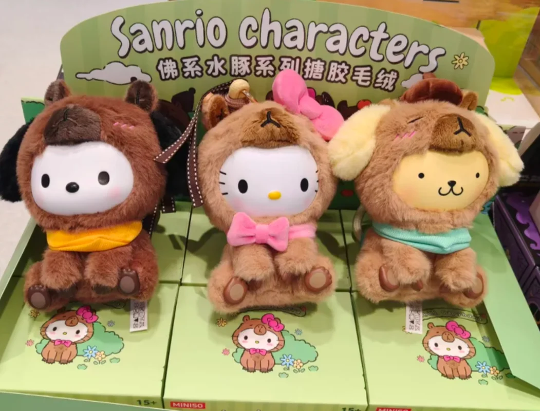 

Kuromi Kity My Melody Zen Capybara Series, плюшевая виниловая слепая коробка, модель, фигурка, подарок для девочек