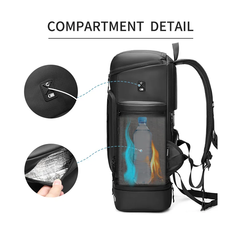 Business backpack Outdoor mountaineering and short business trips Waterproof large-capacity dry and wet separation