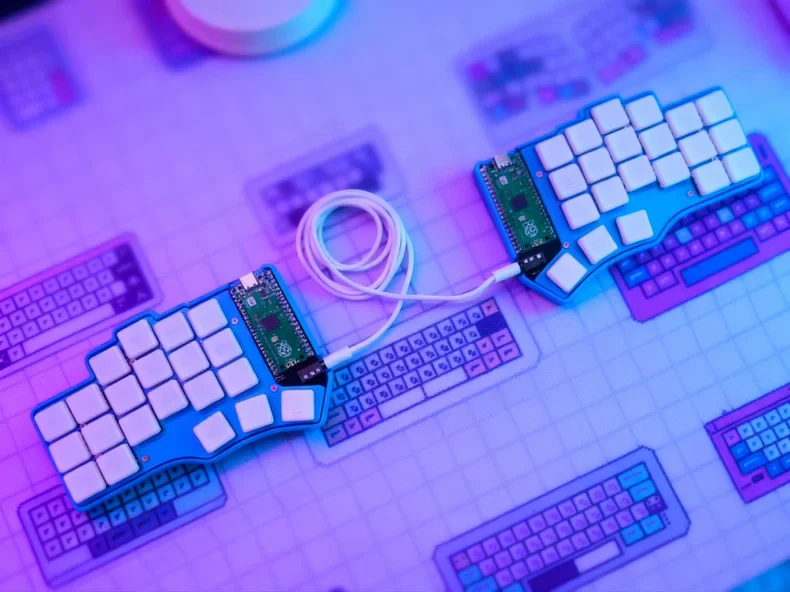 لوحة مفاتيح مقسمة رفيعة للغاية 3x6 لوحة مفاتيح سلكية منخفضة المستوى قابلة للتبديل السريع لوحة مفاتيح ميكانيكية QMK قارورة هيكل علوي لوحة مفاتيح طباعة ثلاثية الأبعاد #2