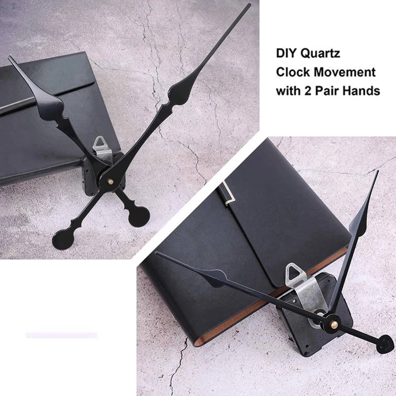 Hete 2x Hoog Koppel Klok Bewegingsmechanisme Met 11 Inch Lange Spadewijzers, Kwartsklok Motorkit