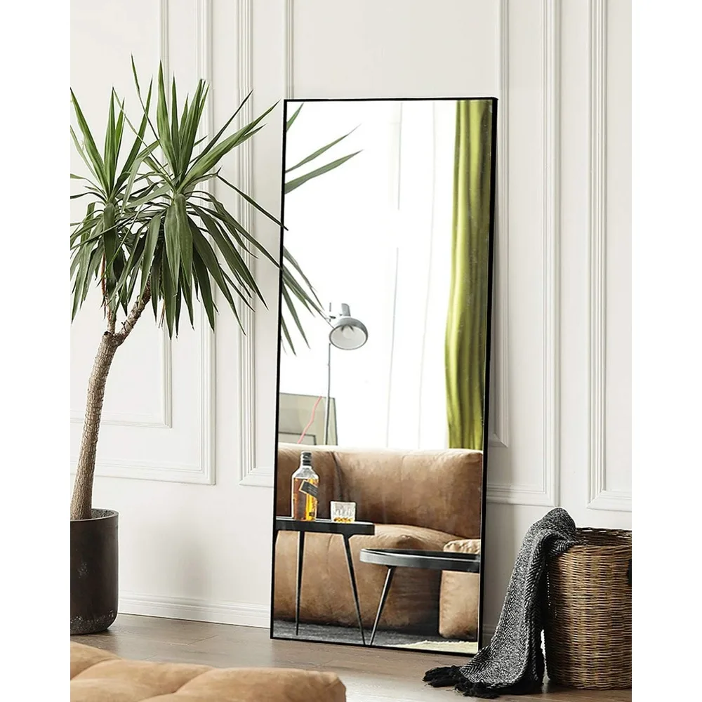 Miroir mural pleine longueur pour la maison, la chambre à coucher, le salon, la coiffeuse, l'option penchée ou sur pied, idéal pour tout le corps V