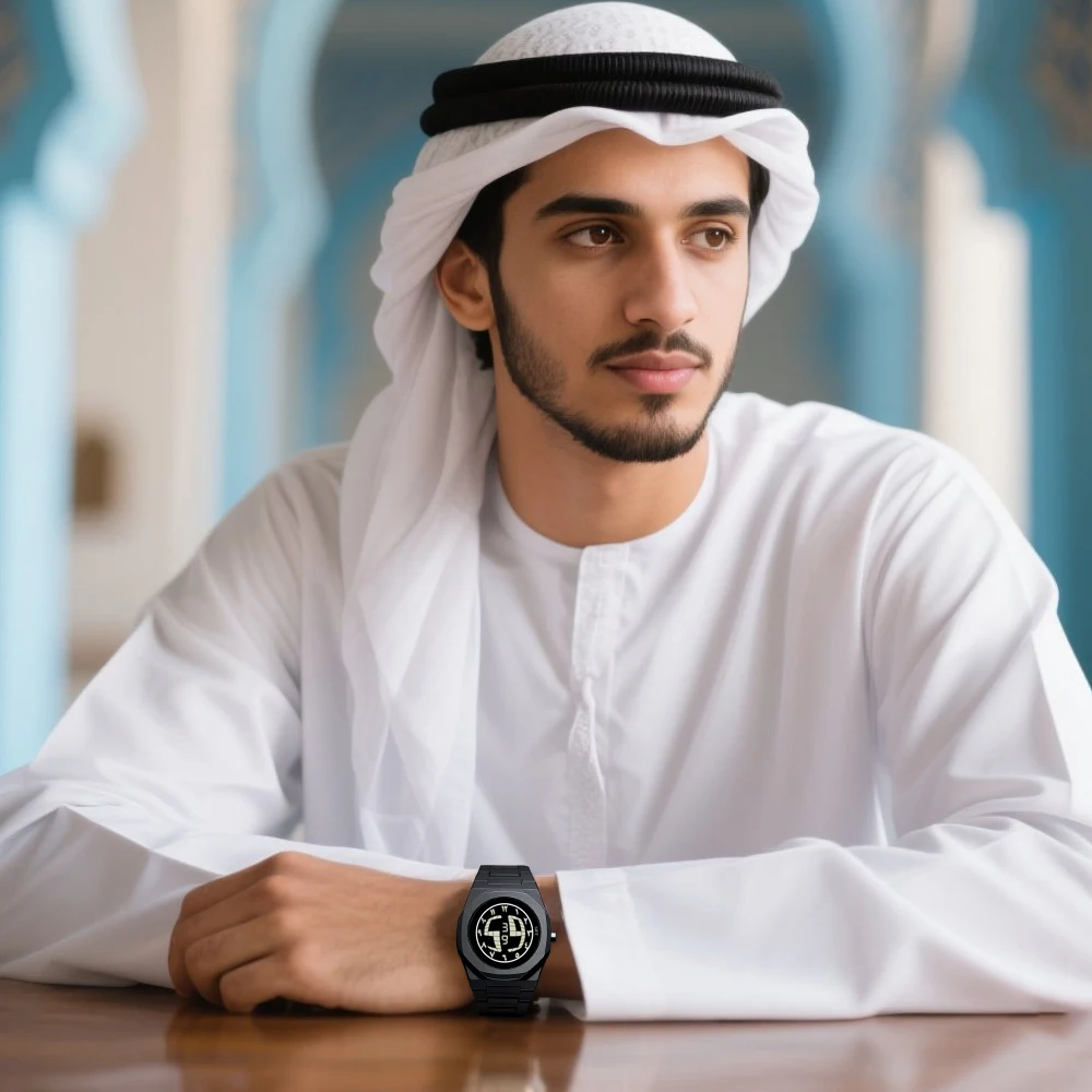 Creative Middle East Arabic Numerals Multifunctional Waterproof LED Large Digital Watches Men's Electronic Watches