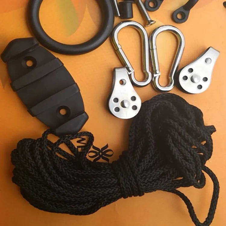 Boat Fishing Rigging Hardware PVC  Accessory Kit Anchor Tether Seat Pulley Block Rope for Waterplay Crafts Outdoor Drifting