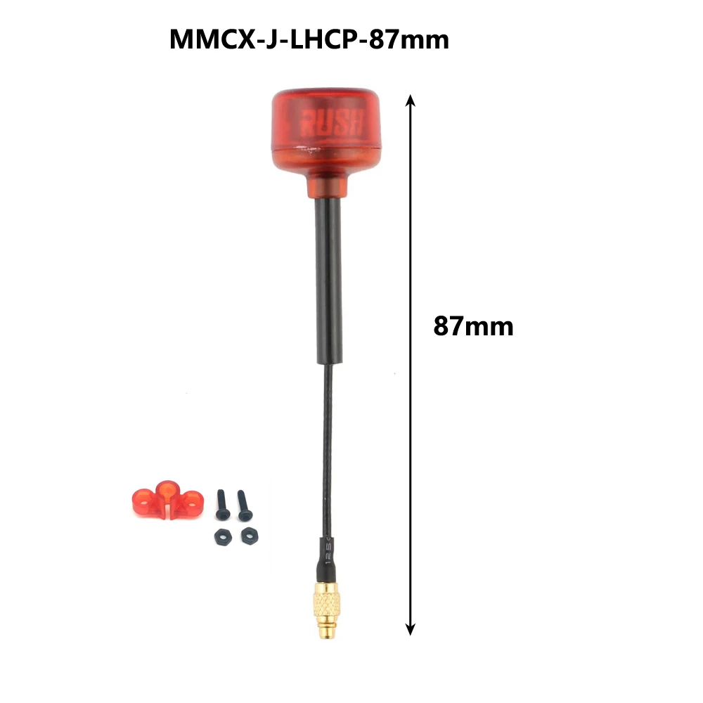 RUSHFPV Cherry FPV-antenne/VTX-antenne |   5.8G LHCP/RHCP |   lange afstand voor racemrone |   voor SMA/MMCX/UFL-connectoradapter