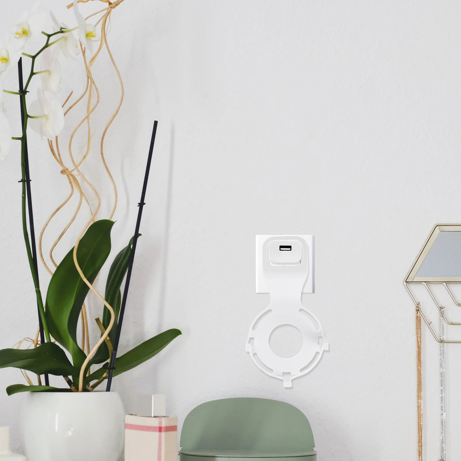 

Smart Speaker Stand Space-saving Holder Wall Mount Bracket Accessories Plastic Non-punch Design Compatible Bathroom