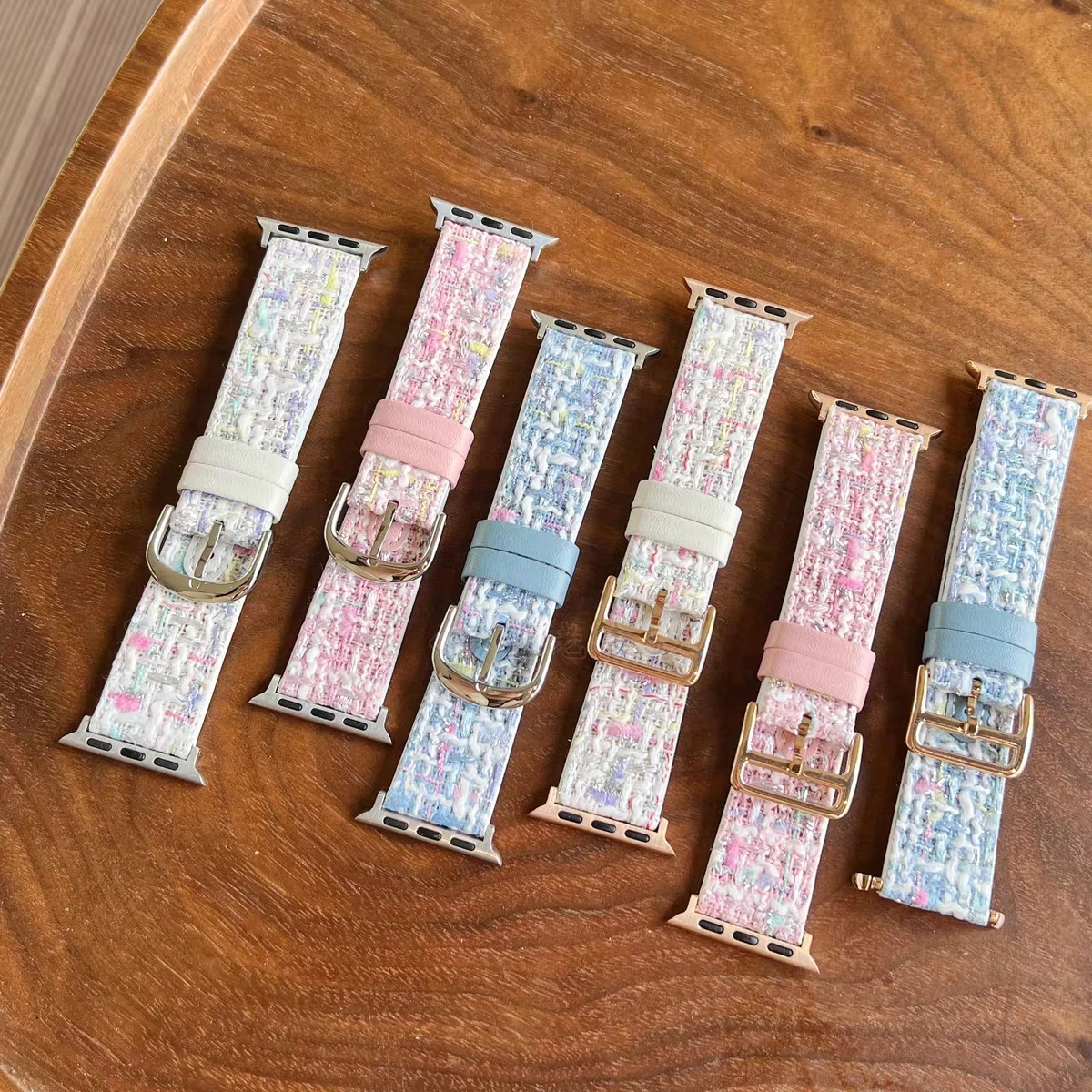 Тканый нейлоновый кожаный ремешок для Apple Watch, ремешок 38/42 мм, SE8 7 6 5 4 3 2, женский ремешок для Iwatch 41/45 40/44 мм, браслет Correa