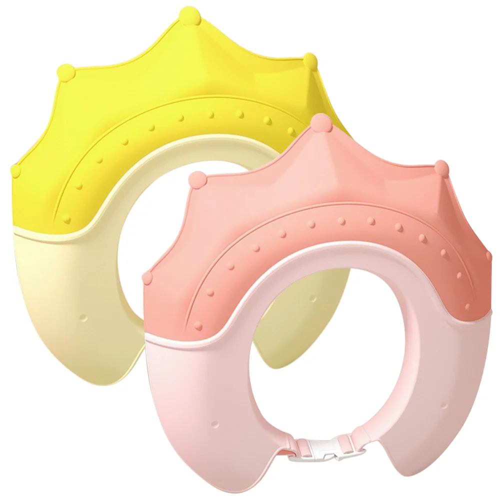 2 szt. Wodoodporny kapelusz do kąpieli dla niemowląt z motywem kreskówkowym, chroniący oczy i twarz przed wodą.