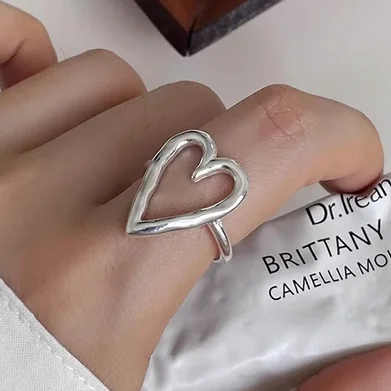 Women's Handmade Irregular Strip 925 Sterling Silver Ring