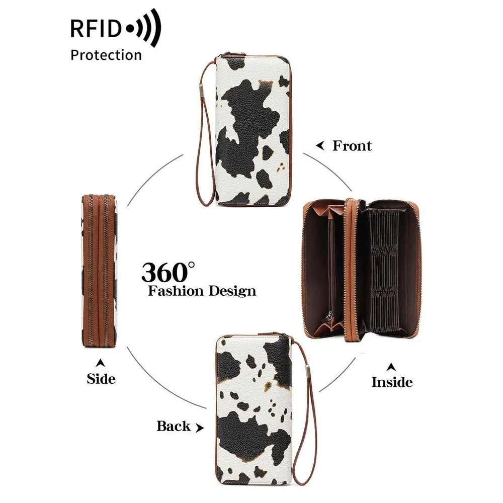 

Coin Pouch Portable Leopard Print Long Wallet Solid Color PVC Multiple Cards Purse Korean Style Classic PU Handheld Bag Shopping