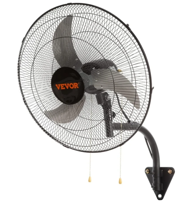 Oscilador de ventilador montado en la pared para interior, comercial, residencial, almacén, invernadero, taller, sótano, 18 pulgadas