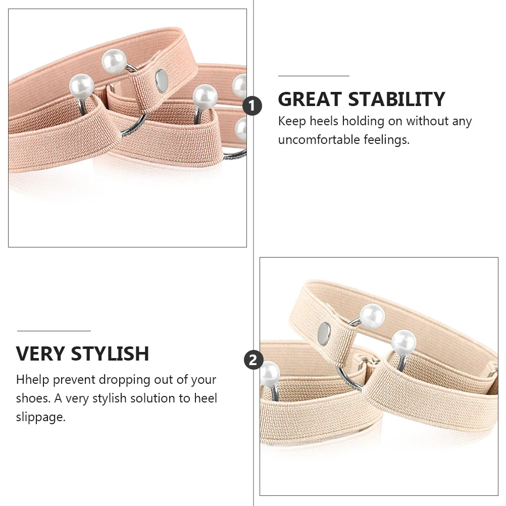 3 قطعة أشرطة أحذية قابلة للفصل مكافحة الكعوب فضفاضة النساء مطاطا عالية الكعب الأشرطة بسط عقد اكسسوارات مريحة قابل للغسل