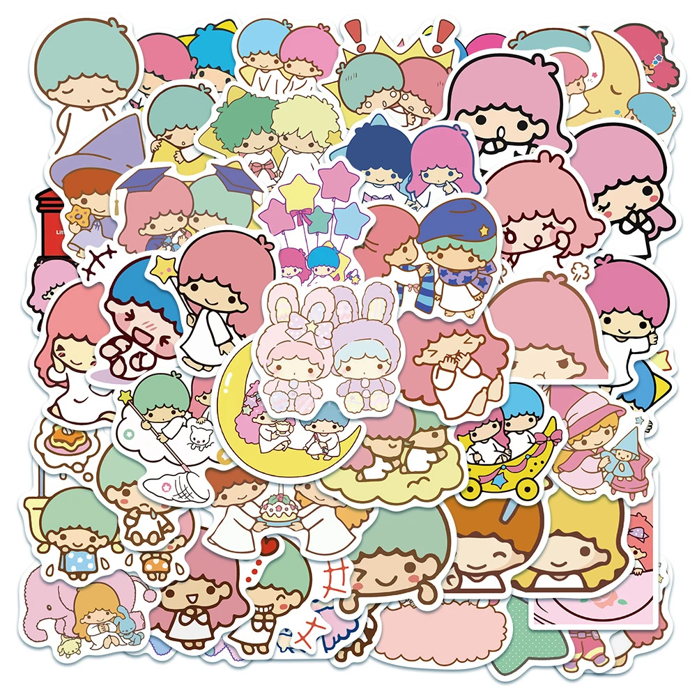 10/30/50/100pcs Sanrio Little Twin Star Stickers Cute Cartoon Decal Phone Water Bottle Notebook Anime Graffiti Sticker Kids Toy