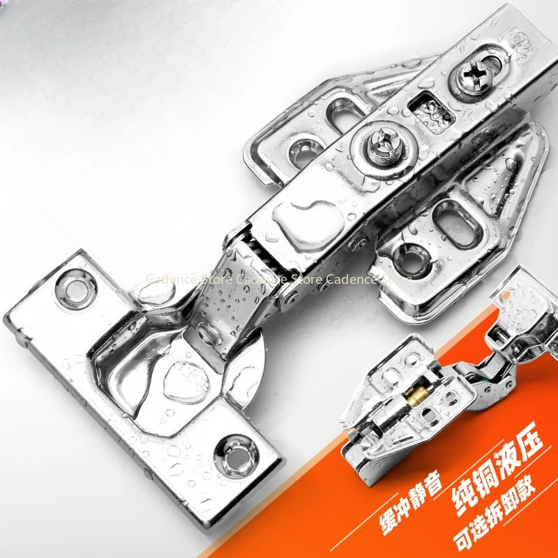 

4 Pieces Stainless Steel Cabinet Hinges Soft Closing Hydraulic Door Hinge Damper Buffer Kitchen Cabinet Furniture Hardware