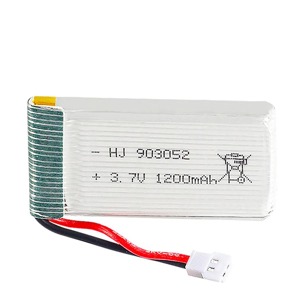 3.7V 1200mAh 903052 Lipo Battery Rechargeable Battery For KY601S Syma X5c X5 X5SC X5SW M18 H5P RC Drone Spare Parts 2-5pcs