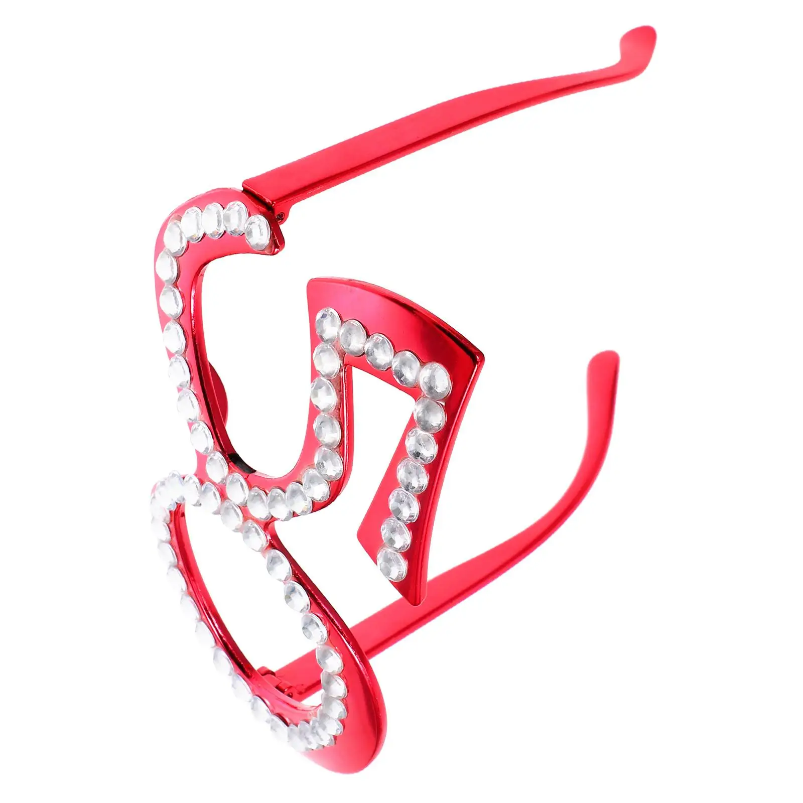 

50th Birthday Glasses Lightweight Plastic Frame Shining Rhinestone Number Props Photo Booth Accessories Adult Eyewear Party