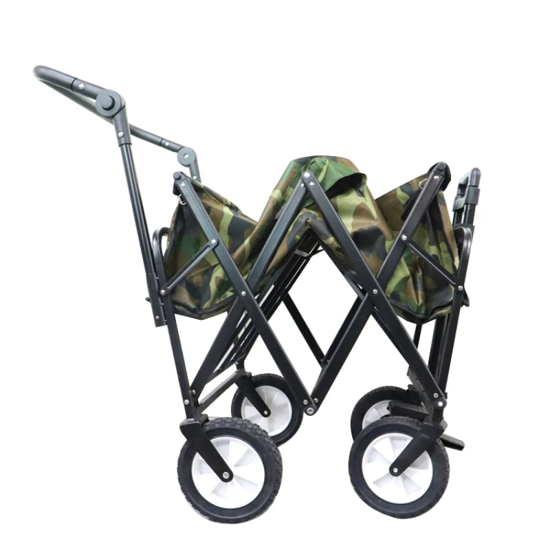 Outdoor 4 wheel Beach Picnic Camping Wagon Camping Cart Folding Utility Cart Wagon