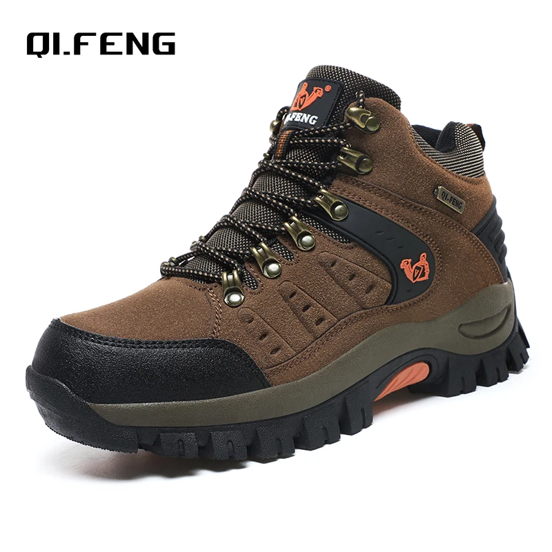 Trendy Classic Men Ankle Boots Wear Resisting Hiking Shoes Cow Suede Men Boot Comfortable Walking Sneaker For Man Tactical Shoes