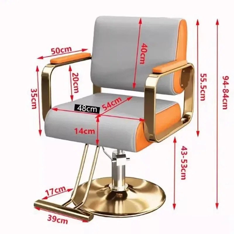 Black Vintage Barber Chair Aesthetic Classic Beauty Salon Barbershop Chair Equipment Chairs Cadeira De Barbeiro Furniture
