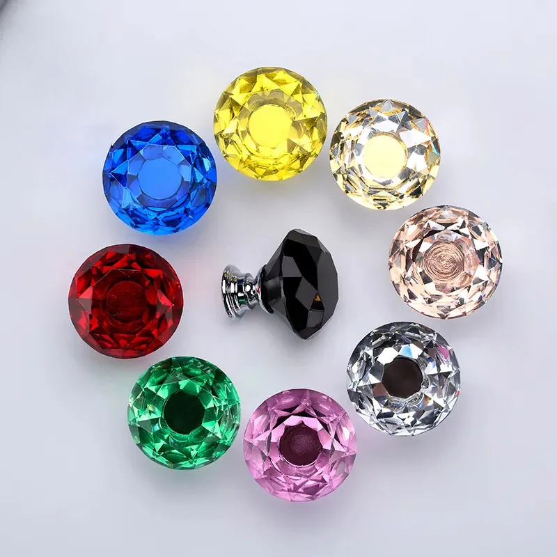 Beautiful Diamond Shape Crystal Cabinet Knobs and Handles Dresser Drawer Knobs Kitchen Cabinet Pulls Furniture Handle Hardware