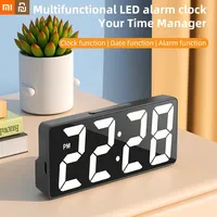 Xiaomi Youpin Clock Digital Display LED Alarm Clock 12/24H Anti-disturb Function LED Clocks Watch Adjustable Brightness Home New