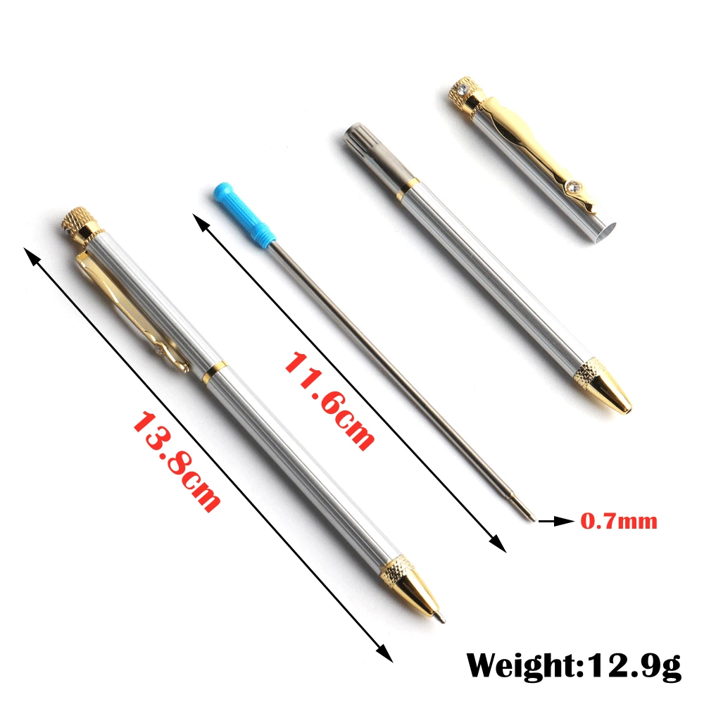New Arrival Stainless Steel Rod Rotating Metal Ballpoint Pen Commercial Ballpoint Pen Gift Office & School Supplies