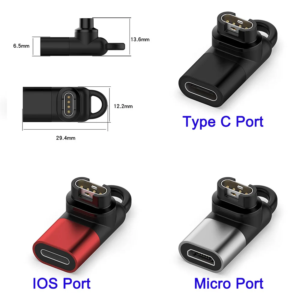 Charger Adapter for Garmin Instinct 2 2S USB Charging Connector for Fenix 7 7S 7X 6 6S 6X 5/ Forerunner 245 265 945/ Venu 2 2S 3