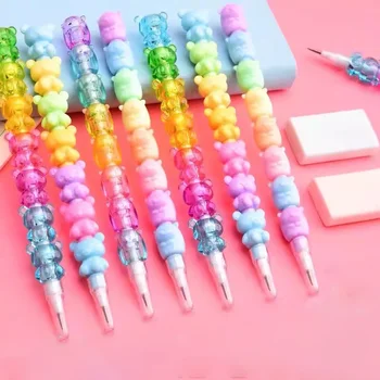 2 sztuk/paczka Kawaii nieostrzące się ołówki Cartoon ołówki automatyczne do szkicowania narzędzia do pisania koreańskie artykuły papiernicze artykuły biurowe